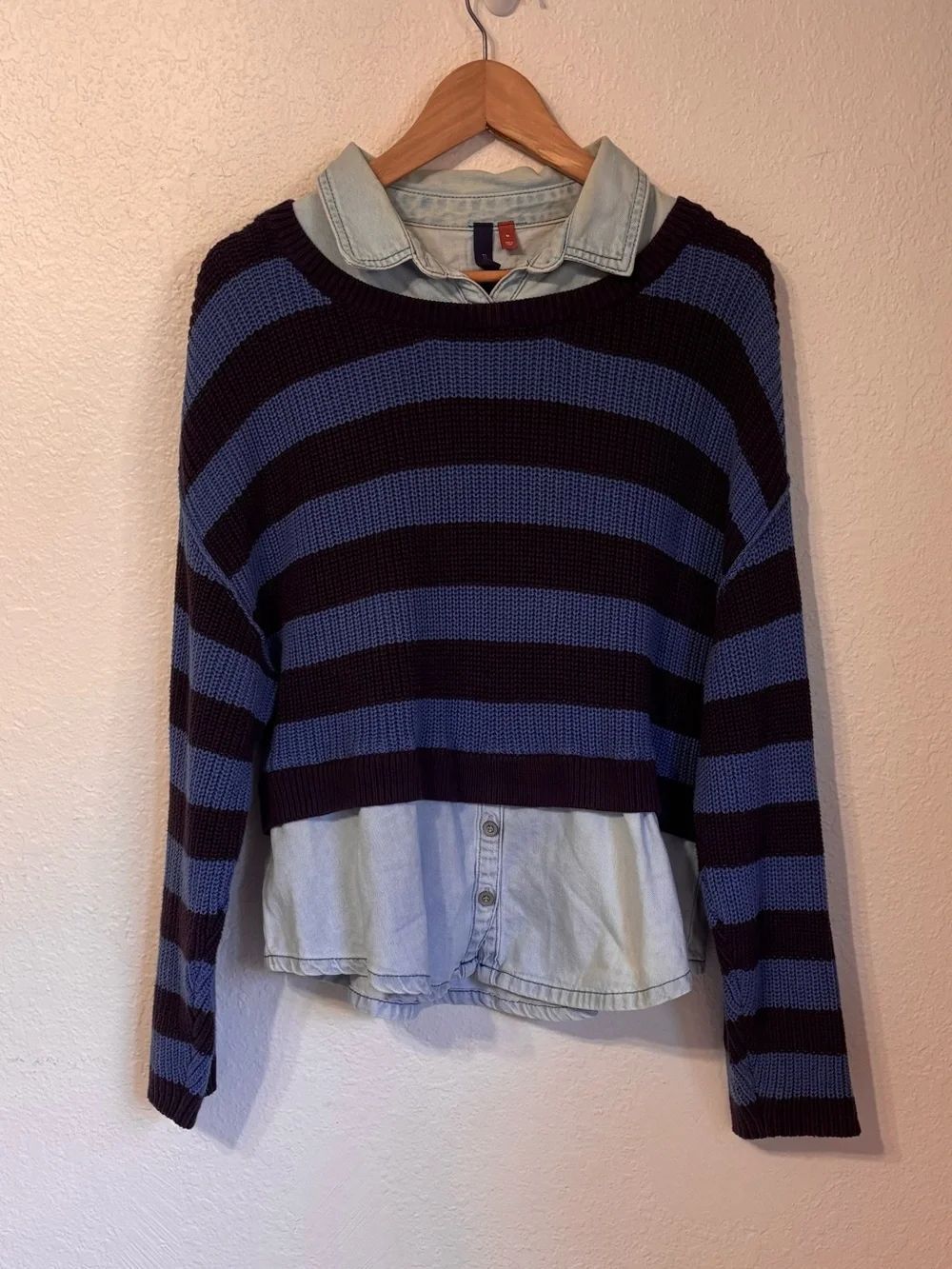 Anthropologie Pilcro Layered Sweater Medium